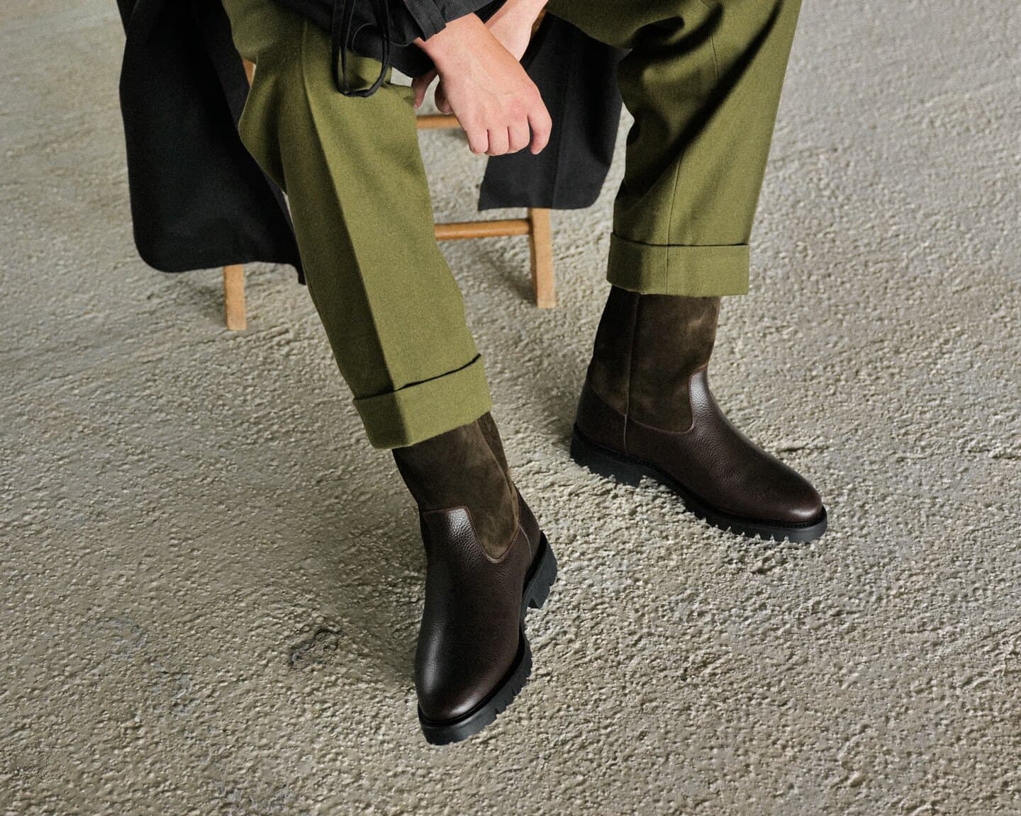 Brune skinnsko til jeans